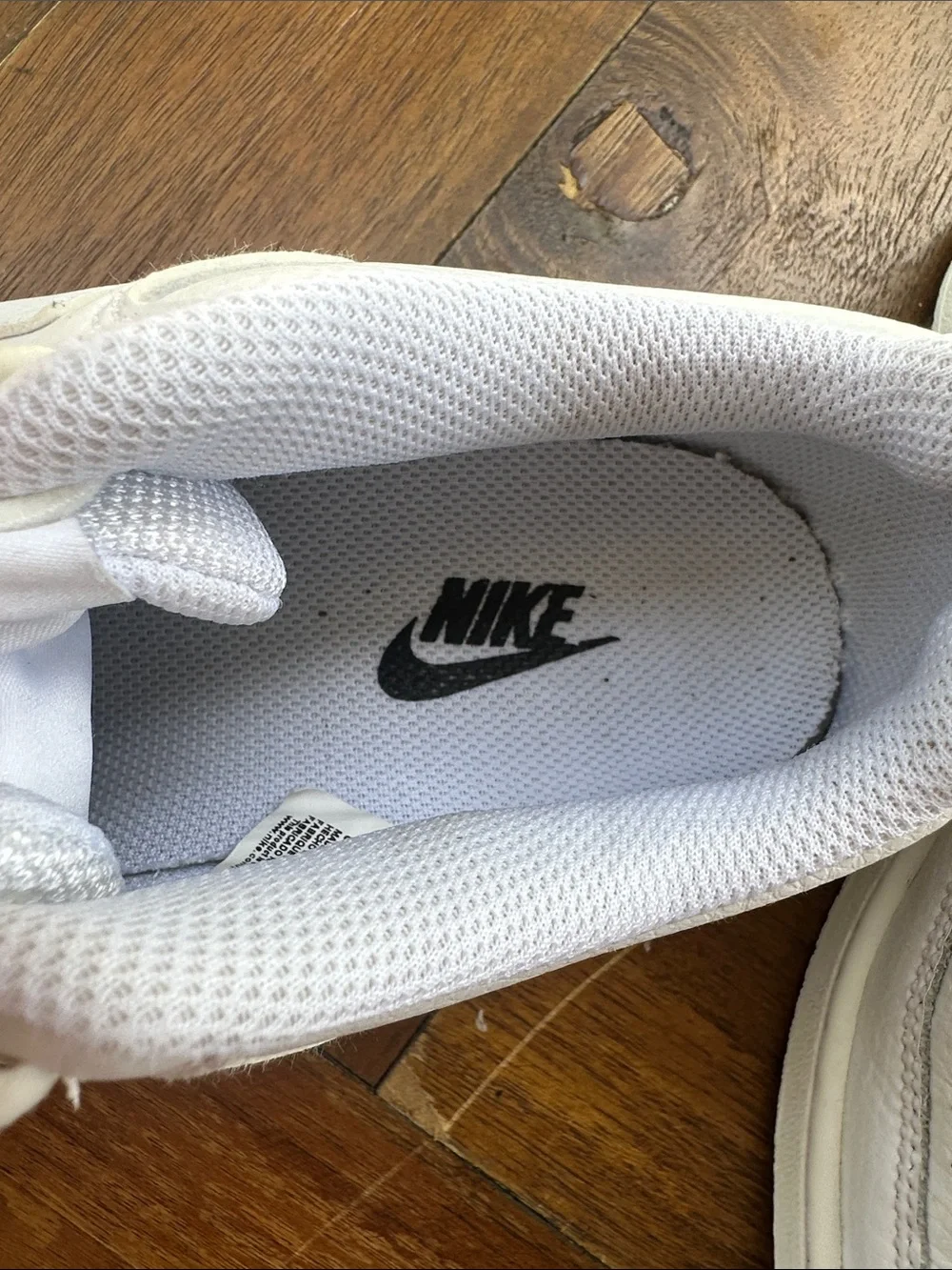 Nike White Low-Top Leather Sneakers